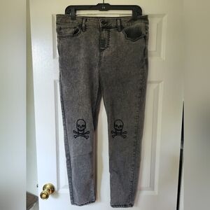 Blackheart Embroidered Skull Jeans